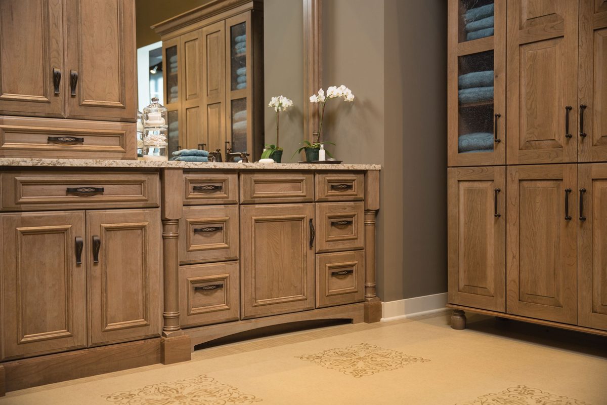 Earth Tone Bathroom Cabinetry